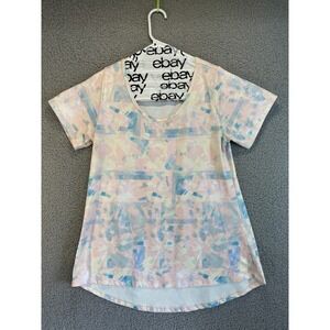 Lula Roe Multi‎ Color Geometric Print Soft Short Sleeve Tee Shirt Size M